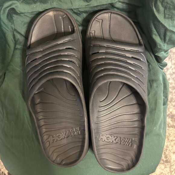 Men's Hoka Ora Recovery Slide Sandal Black Size 13 - Picture 3 of 7